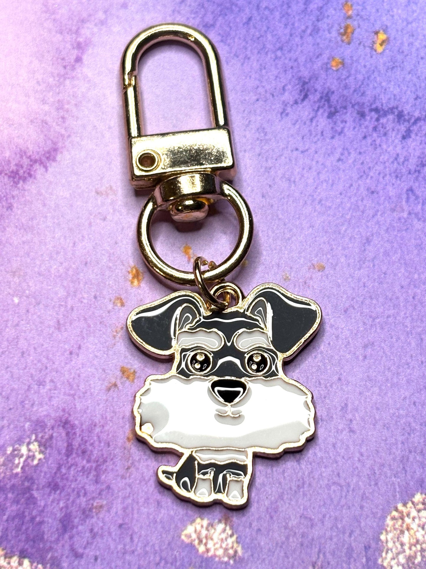 Cute Dog Purse Charms Bag Charms Keychain Charms Zipper Pulls Colorful Dog Accessories Gift for Dog Lovers