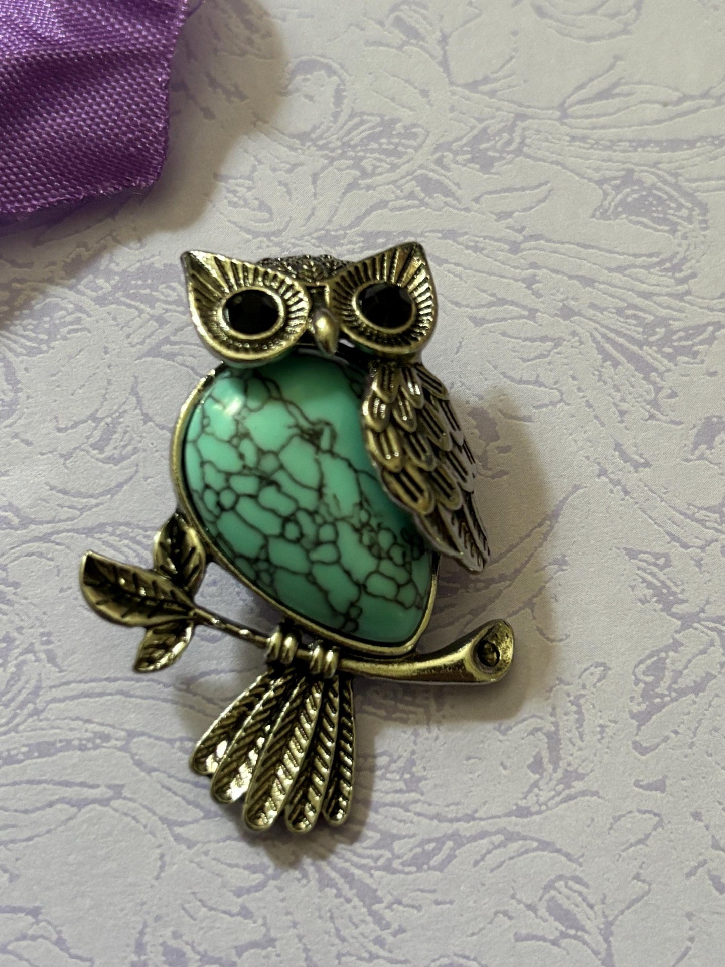 Statement Stone and Silver Owl Pendants Natural Gemstone Necklace with Leather Cord Silver Plated Accents Unique Gift for Owl Lovers