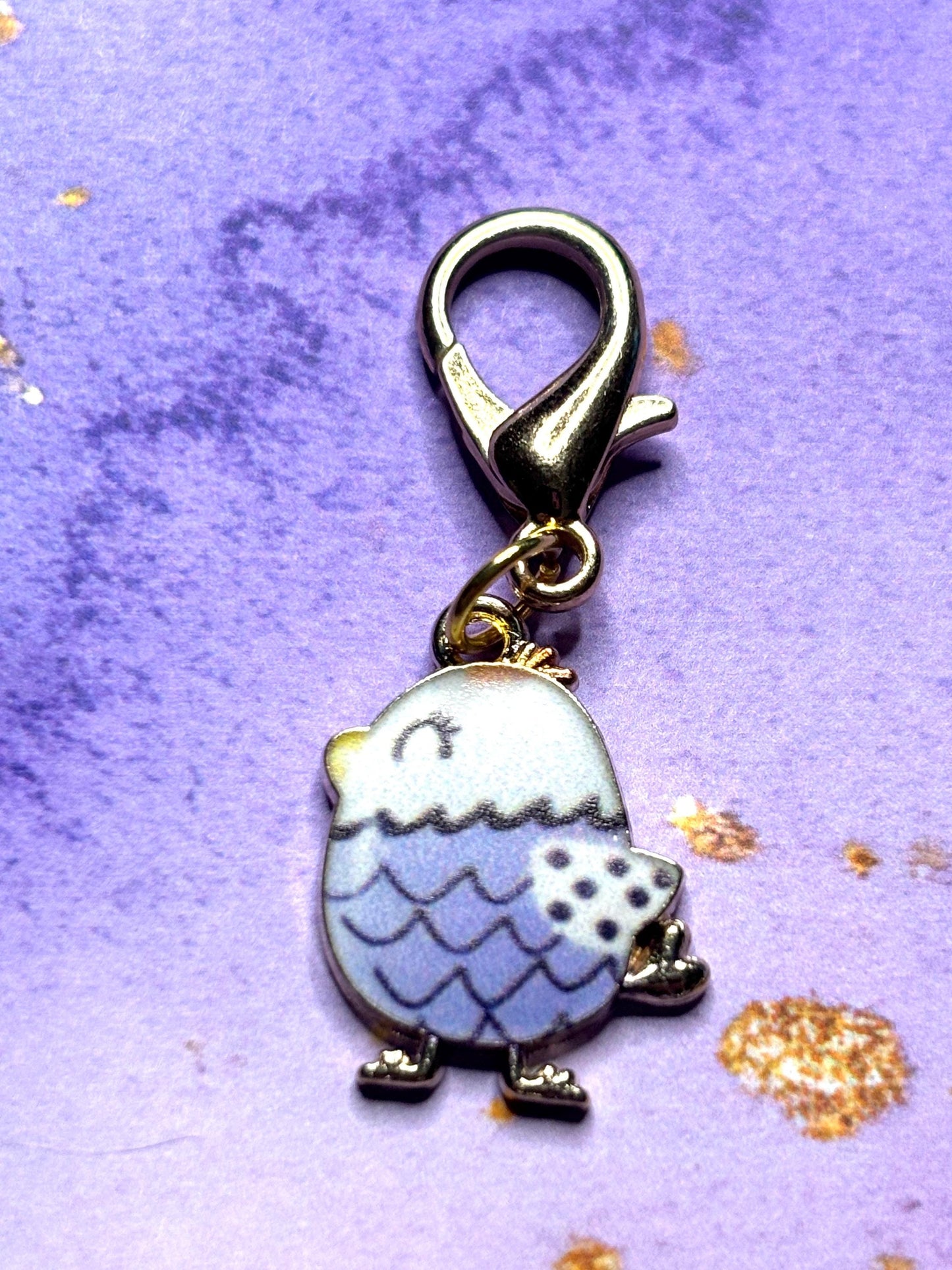 Little Chick Purse Charm Enamel Chick Bag Charm Cute Chick Keychain Zipper Pull Colorful Chick Gift Gold Lobster Clasp Chicken Lovers Farm