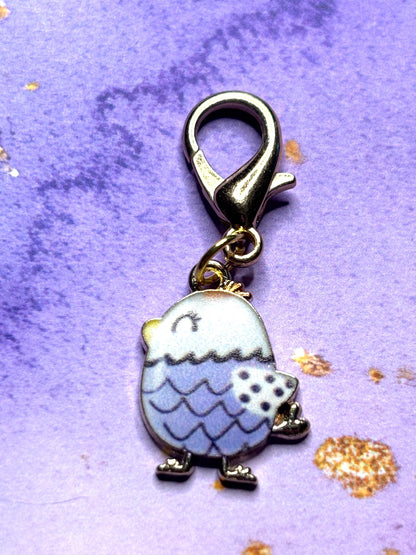 Little Chick Purse Charm Enamel Chick Bag Charm Cute Chick Keychain Zipper Pull Colorful Chick Gift Gold Lobster Clasp Chicken Lovers Farm