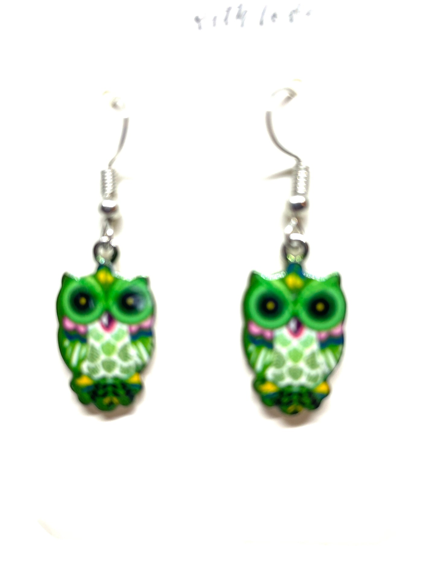 Colorful Owl Earrings, Enamel Owl Earrings, Bird Earrings, Wild Life Jewelry, Owl Jewelry, Owl Lovers Earrings, Gift for Nature Lovers