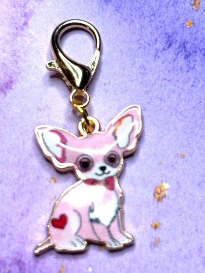Chihuahua Purse Charms Bag Charms Keychain Charms Zipper Pulls Colorful Dog Accessories Gift for Chihuahua Lovers Dog Lovers Pet Lovers