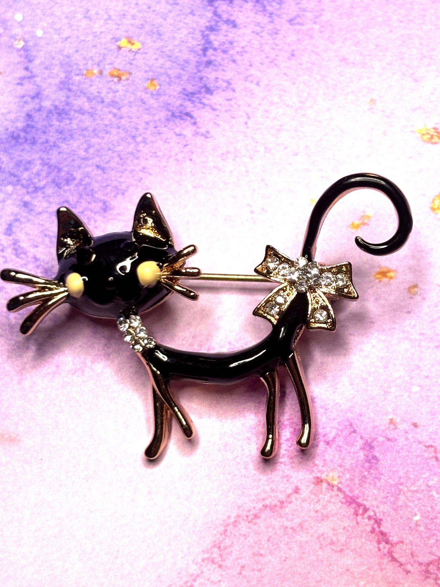 Fun Colorful Cat Broaches Pins Bright Kitty Jewelry Cute Multicolor Cat Broach Playful Animal Accessories with 5 Unique Cat Styles