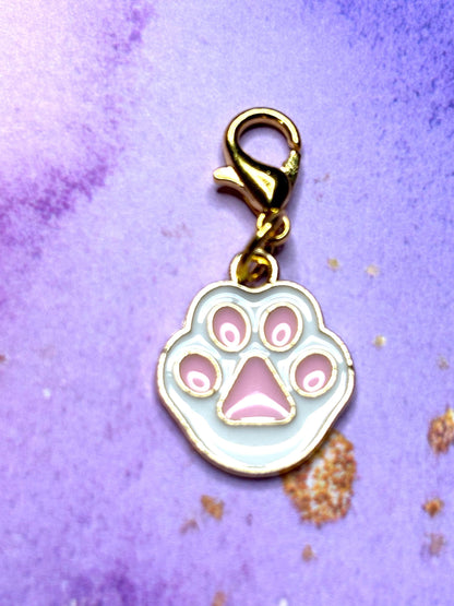 Paw Print Purse Charms Bag Charms Keychain Charms Zipper Pulls Colorful Pet Accessories Gift for Animal Lovers Cat Lovers, Dog Lovers Pets