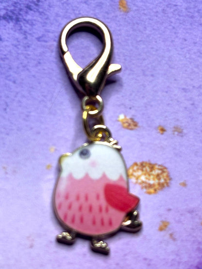 Little Chick Purse Charm Enamel Chick Bag Charm Cute Chick Keychain Zipper Pull Colorful Chick Gift Gold Lobster Clasp Chicken Lovers Farm