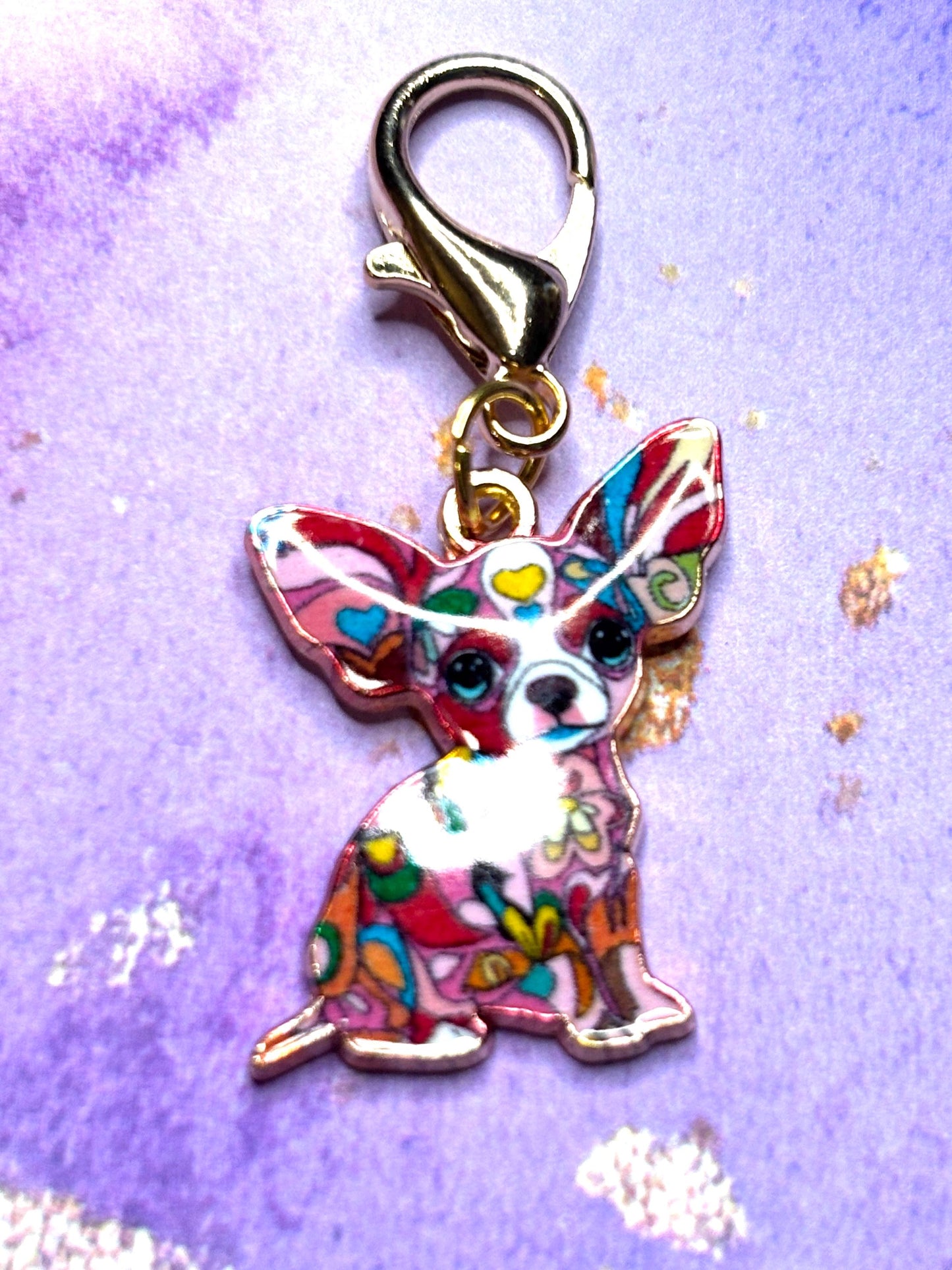 Chihuahua Purse Charms Bag Charms Keychain Charms Zipper Pulls Colorful Dog Accessories Gift for Chihuahua Lovers Dog Lovers Pet Lovers
