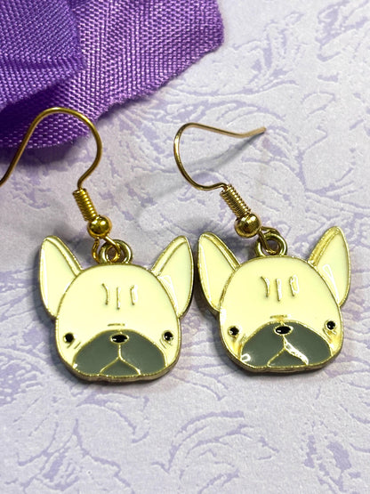 Puppy Dog Earrings with Vivid Enamel Colors Gold Plated Backs and Hypoallergenic Hooks Cute Gift for Dog Lovers and Pet Moms