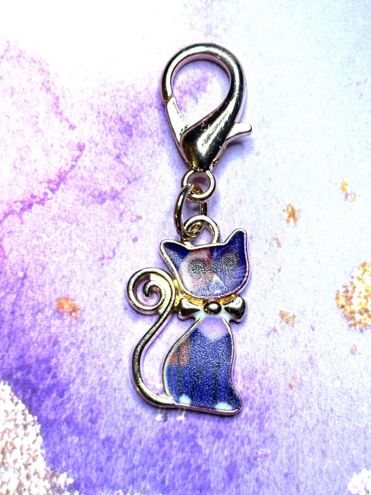 Sweet Cats Purse Charms Bag Charms Keychain Charms Zipper Pulls Colorful Cat Accessories Gift for Cat Lovers Feline gift for her