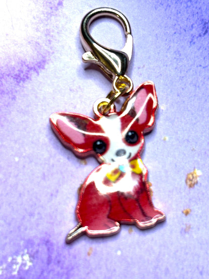 Chihuahua Purse Charms Bag Charms Keychain Charms Zipper Pulls Colorful Dog Accessories Gift for Chihuahua Lovers Dog Lovers Pet Lovers