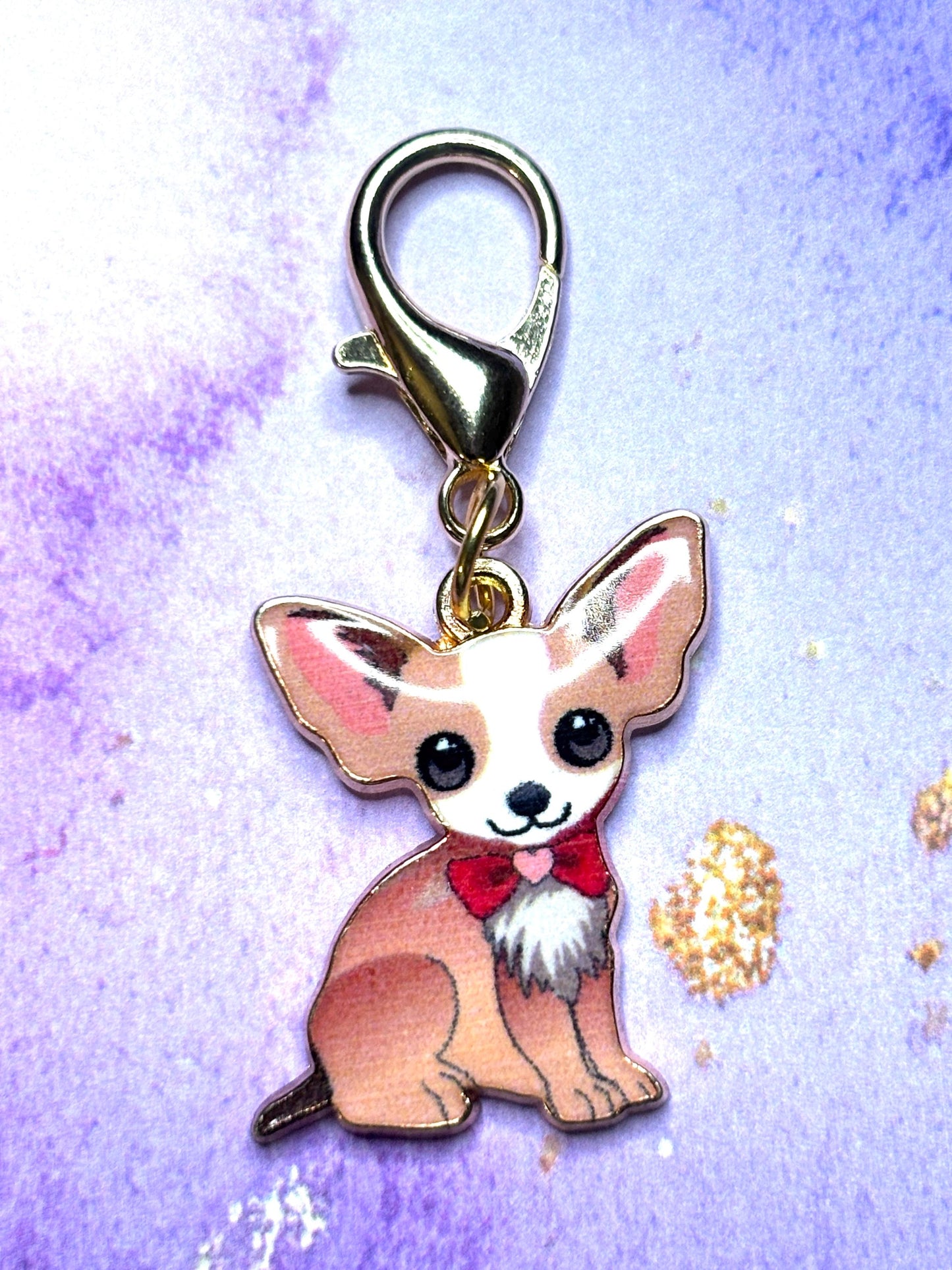 Chihuahua Purse Charms Bag Charms Keychain Charms Zipper Pulls Colorful Dog Accessories Gift for Chihuahua Lovers Dog Lovers Pet Lovers