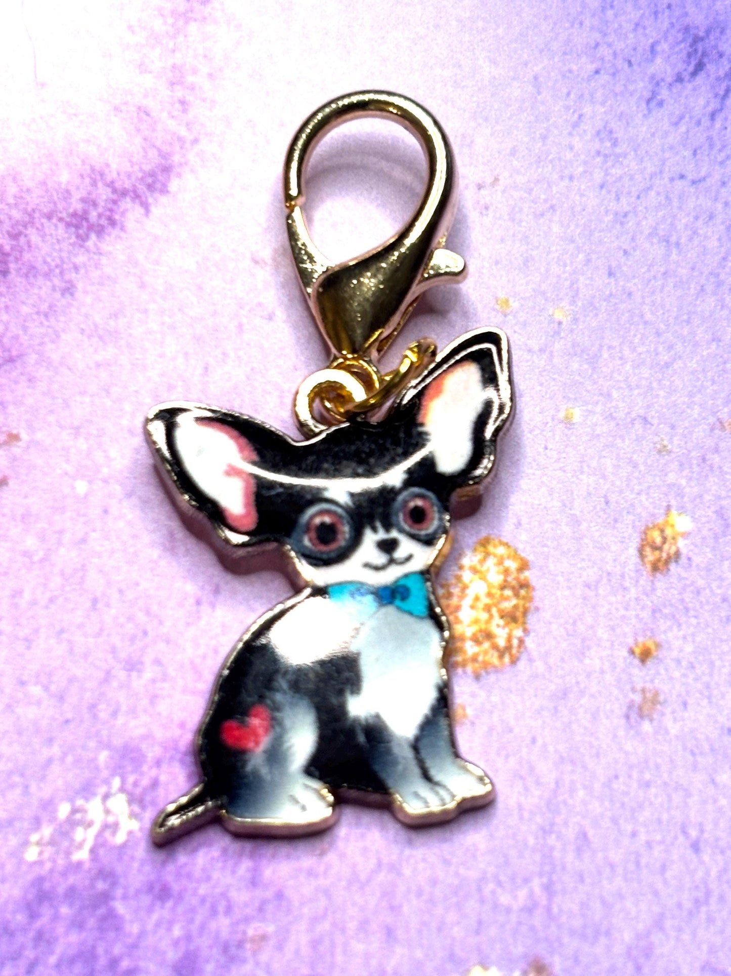 Chihuahua Purse Charms Bag Charms Keychain Charms Zipper Pulls Colorful Dog Accessories Gift for Chihuahua Lovers Dog Lovers Pet Lovers