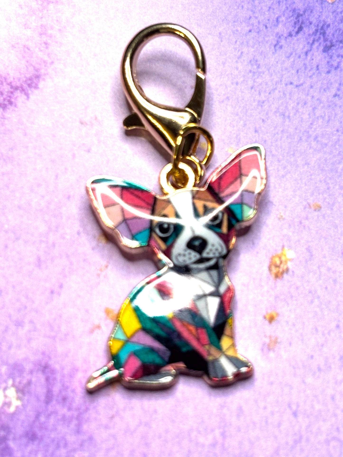 Chihuahua Purse Charms Bag Charms Keychain Charms Zipper Pulls Colorful Dog Accessories Gift for Chihuahua Lovers Dog Lovers Pet Lovers