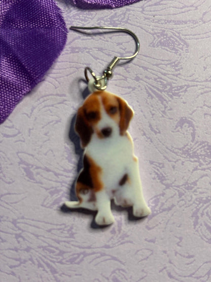 Beagle Earrings Dog Lover Jewelry Two Cute Styles Available Hypoallergenic Hooks Handmade Gift for Beagle Owners and Dog Moms