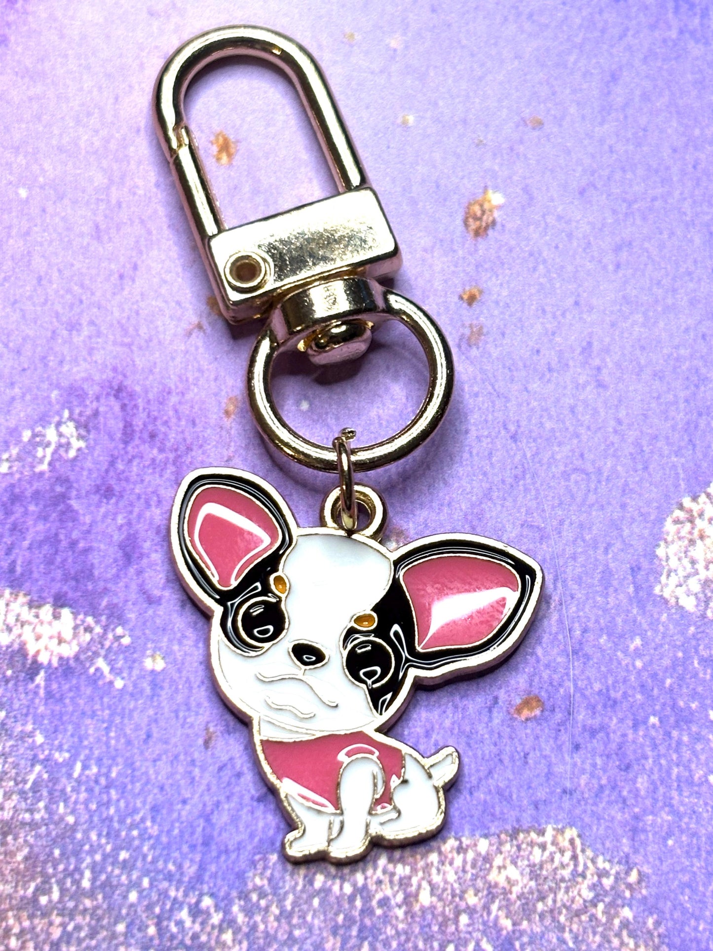 Cute Dog Purse Charms Bag Charms Keychain Charms Zipper Pulls Colorful Dog Accessories Gift for Dog Lovers