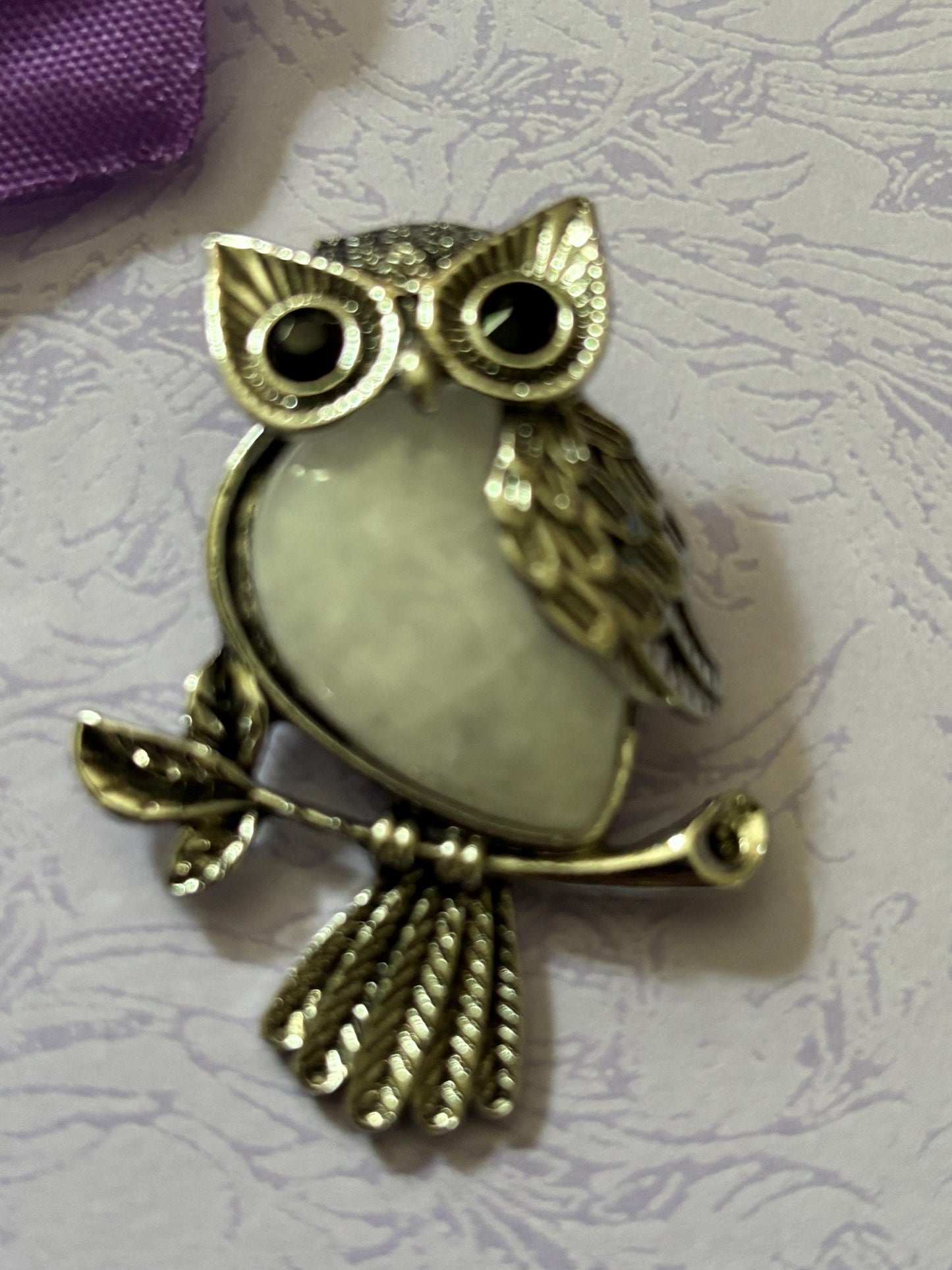Statement Stone and Silver Owl Pendants Natural Gemstone Necklace with Leather Cord Silver Plated Accents Unique Gift for Owl Lovers