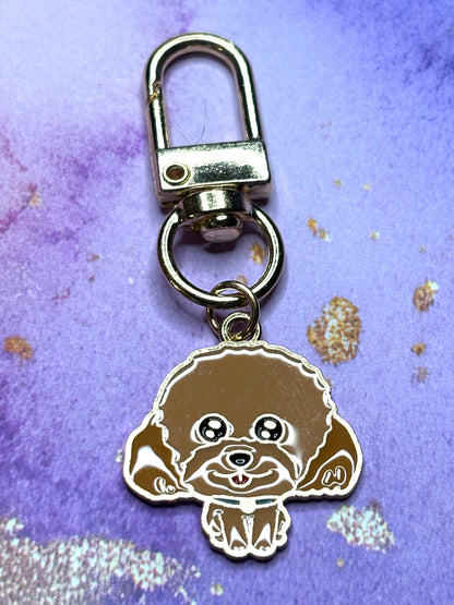 Cute Dog Purse Charms Bag Charms Keychain Charms Zipper Pulls Colorful Dog Accessories Gift for Dog Lovers