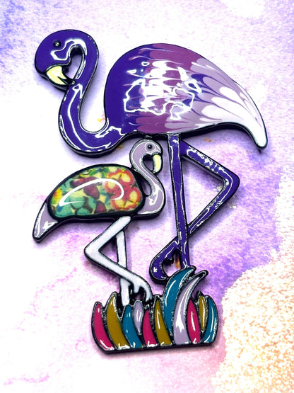 Rhinestone Bird Broaches Pins Sparkling Hummingbird Peacock and Flamingo Jewelry Colorful Gem Bird Broach Cute Pins for Women