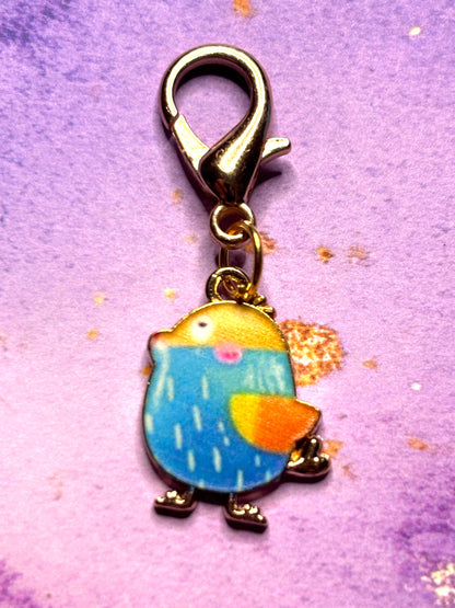 Little Chick Purse Charm Enamel Chick Bag Charm Cute Chick Keychain Zipper Pull Colorful Chick Gift Gold Lobster Clasp Chicken Lovers Farm