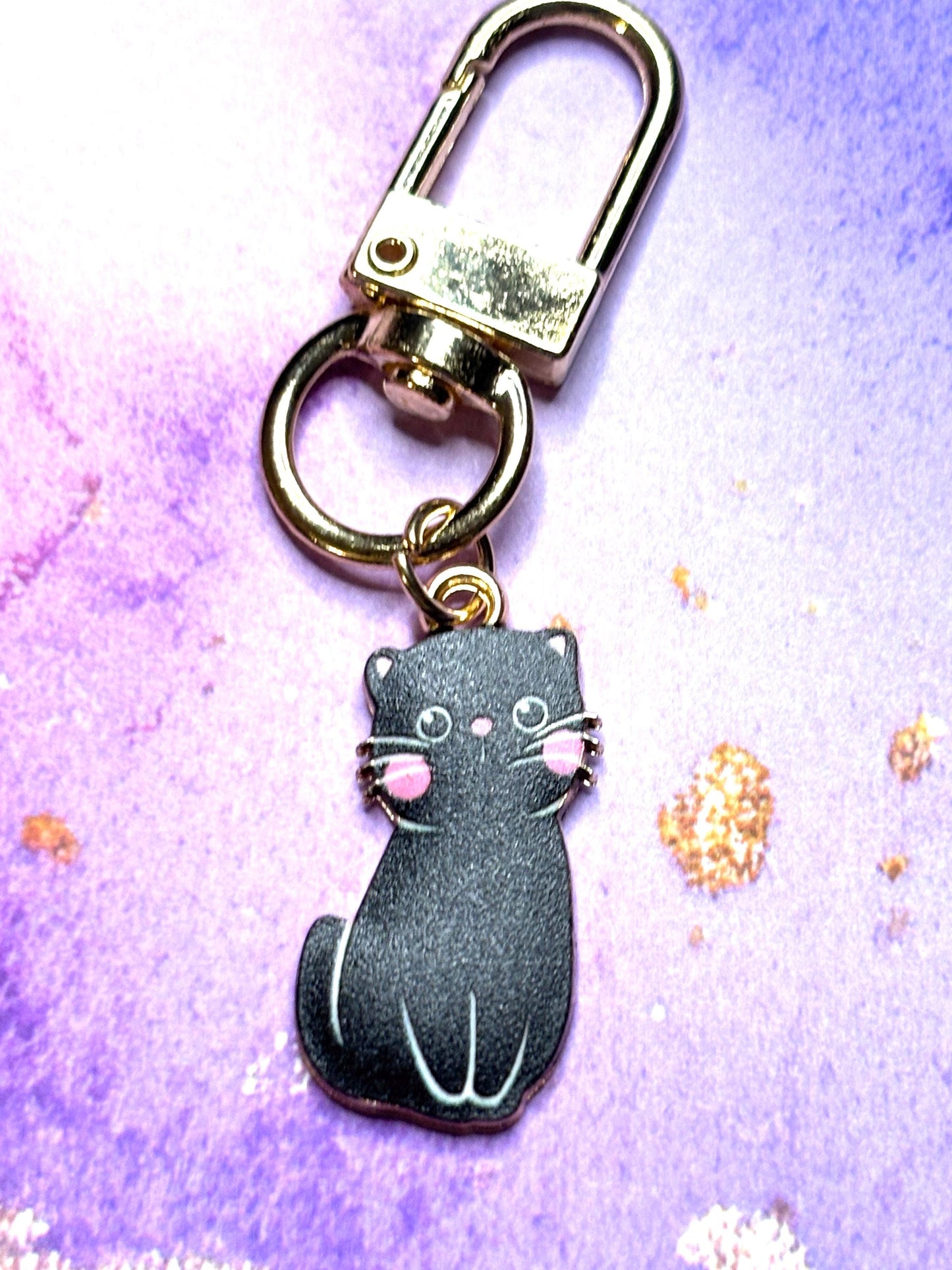 Darling Cats Purse Charms Bag Charms Keychain Charms Zipper Pulls Colorful Cat Accessories Gift for Cat Lovers Feline gifts