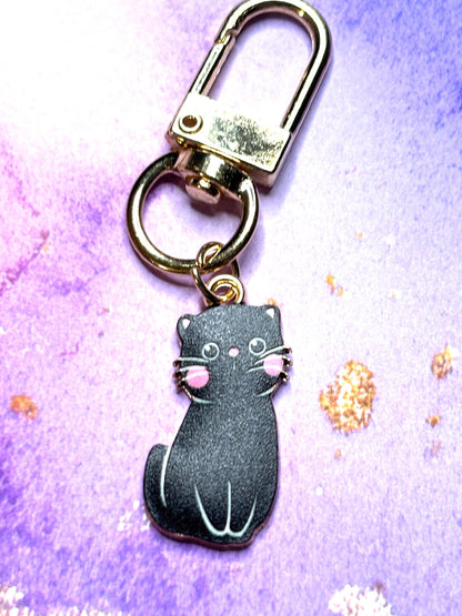 Darling Cats Purse Charms Bag Charms Keychain Charms Zipper Pulls Colorful Cat Accessories Gift for Cat Lovers Feline gifts