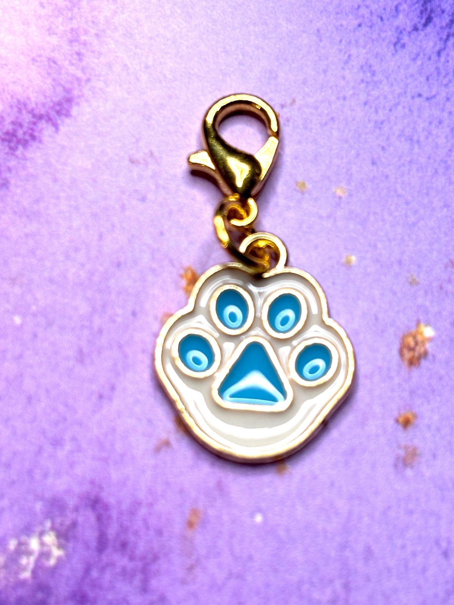Paw Print Purse Charms Bag Charms Keychain Charms Zipper Pulls Colorful Pet Accessories Gift for Animal Lovers Cat Lovers, Dog Lovers Pets