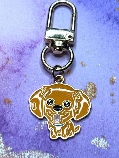 Cute Dog Purse Charms Bag Charms Keychain Charms Zipper Pulls Colorful Dog Accessories Gift for Dog Lovers