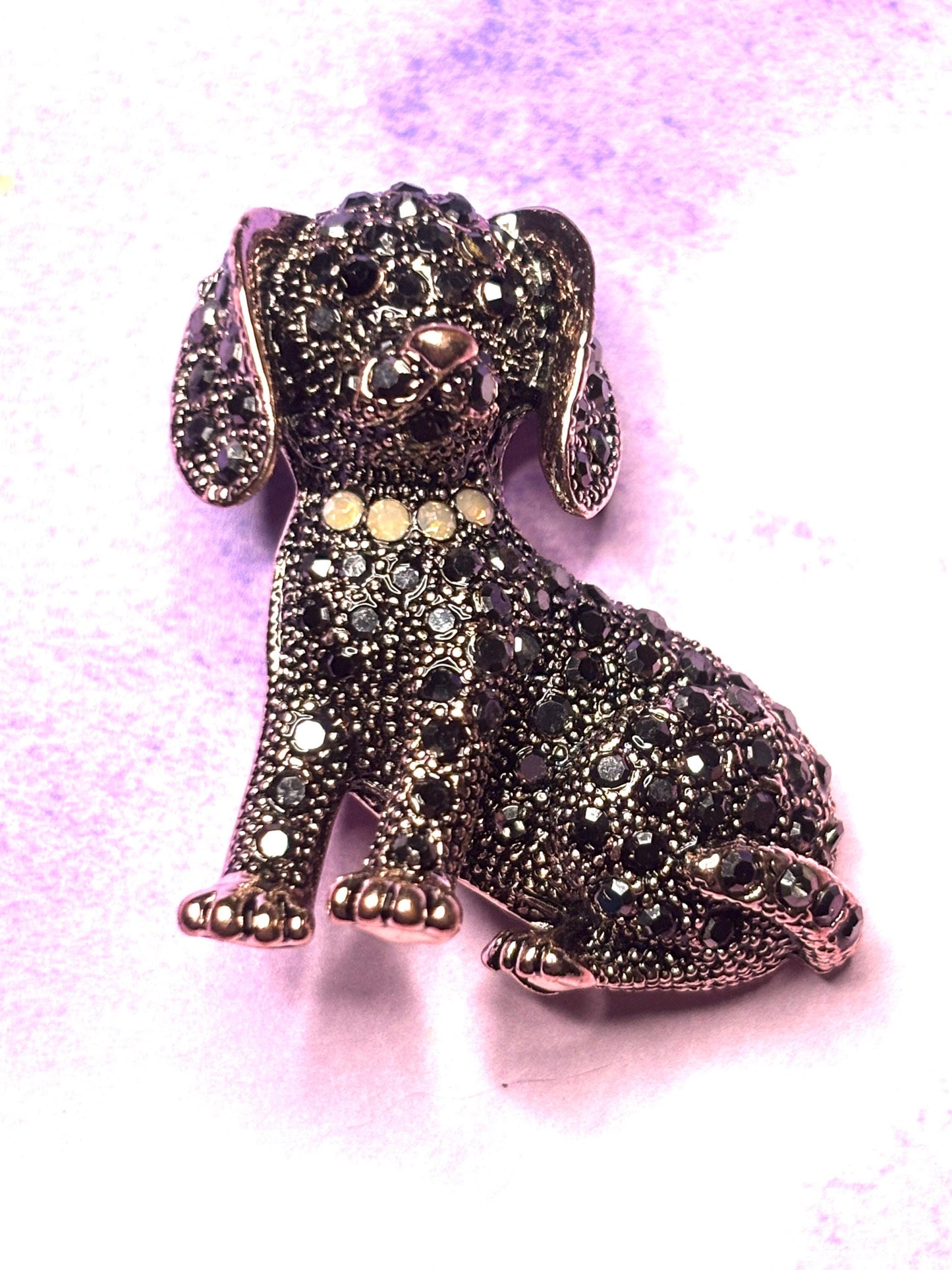 Rhinestone and Enamel Dog Broaches Pins Sparkling Dachshund Scottie and Labrador Jewelry Colorful Gem Dog Broach Cute Pins for Women