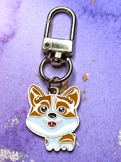 Cute Dog Purse Charms Bag Charms Keychain Charms Zipper Pulls Colorful Dog Accessories Gift for Dog Lovers