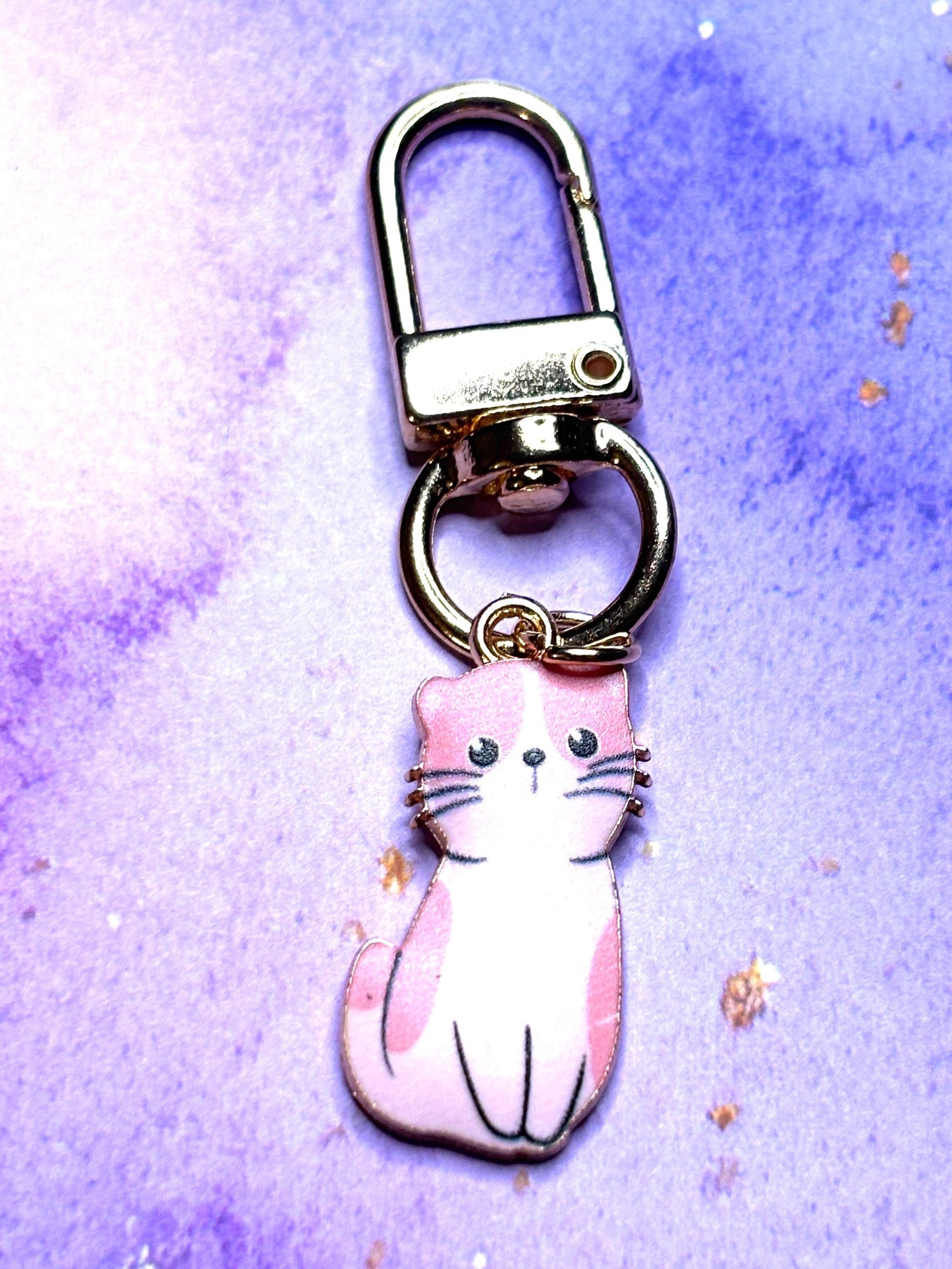 Darling Cats Purse Charms Bag Charms Keychain Charms Zipper Pulls Colorful Cat Accessories Gift for Cat Lovers Feline gifts