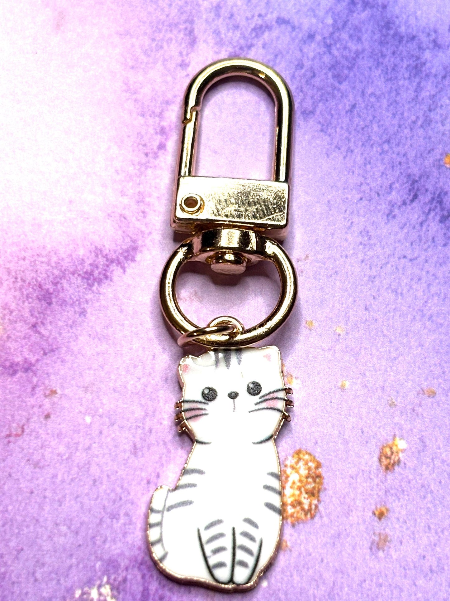 Darling Cats Purse Charms Bag Charms Keychain Charms Zipper Pulls Colorful Cat Accessories Gift for Cat Lovers Feline gifts