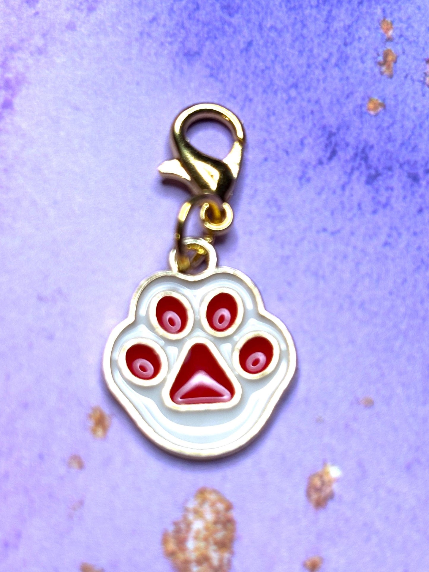Paw Print Purse Charms Bag Charms Keychain Charms Zipper Pulls Colorful Pet Accessories Gift for Animal Lovers Cat Lovers, Dog Lovers Pets