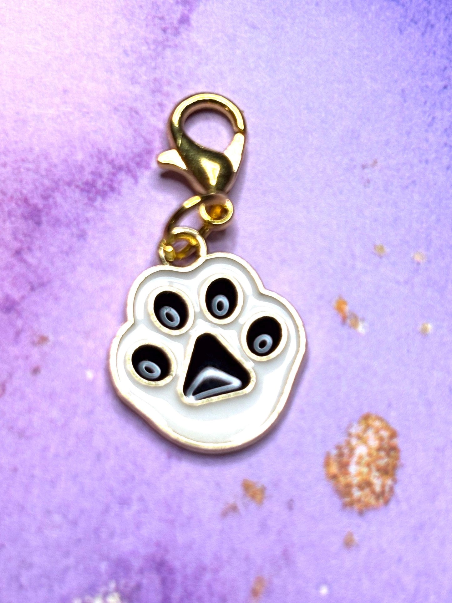Paw Print Purse Charms Bag Charms Keychain Charms Zipper Pulls Colorful Pet Accessories Gift for Animal Lovers Cat Lovers, Dog Lovers Pets