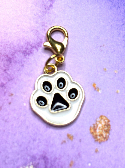 Paw Print Purse Charms Bag Charms Keychain Charms Zipper Pulls Colorful Pet Accessories Gift for Animal Lovers Cat Lovers, Dog Lovers Pets