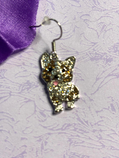 Corgi Earrings Dog Lover Jewelry Three Styles Available Laser Cut Acrylic and Rhinestone Design Hypoallergenic Hooks Gift for Pet Moms
