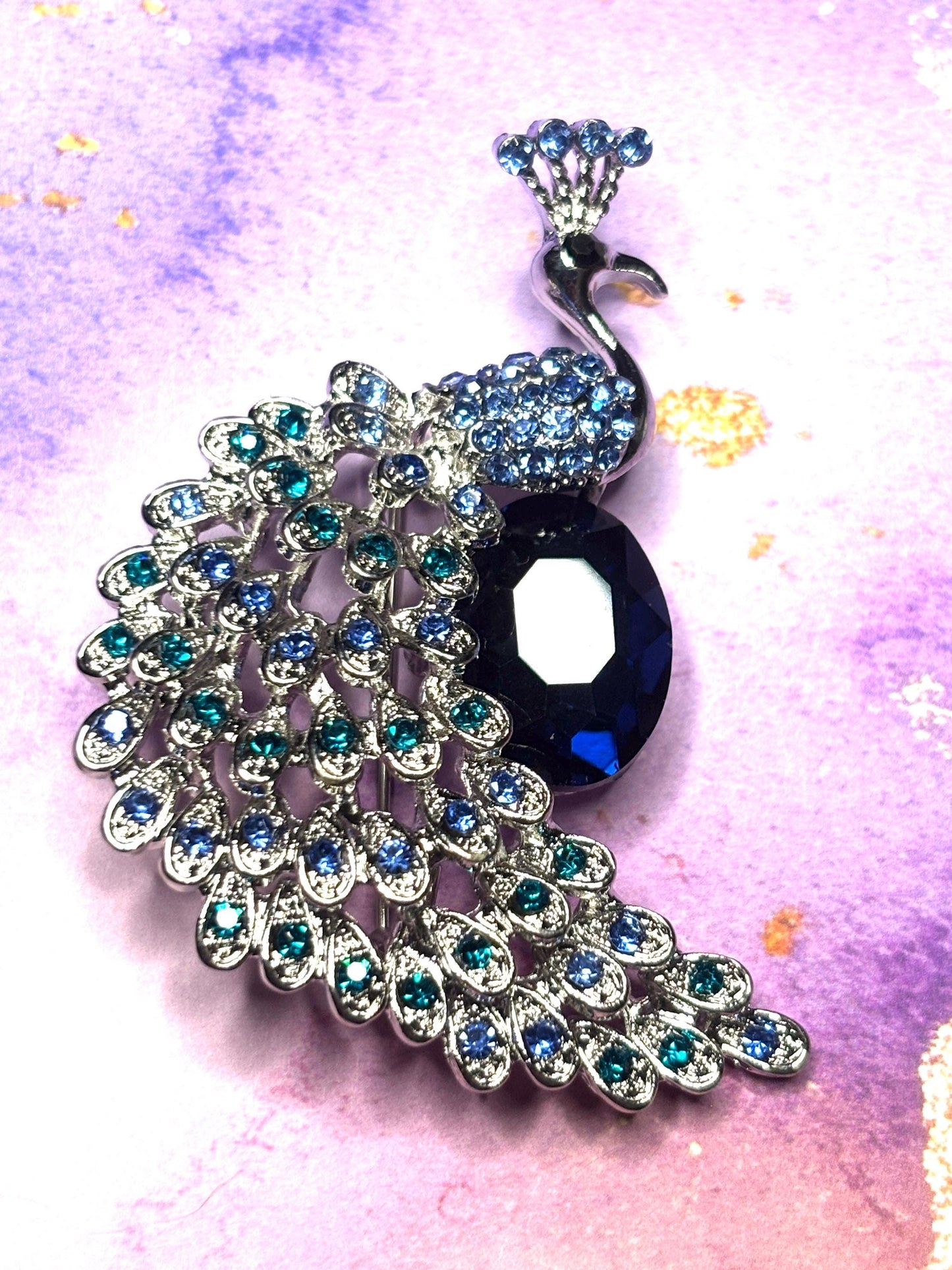 Rhinestone Bird Broaches Pins Sparkling Hummingbird Peacock and Flamingo Jewelry Colorful Gem Bird Broach Cute Pins for Women