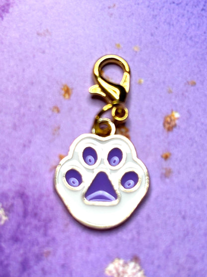 Paw Print Purse Charms Bag Charms Keychain Charms Zipper Pulls Colorful Pet Accessories Gift for Animal Lovers Cat Lovers, Dog Lovers Pets