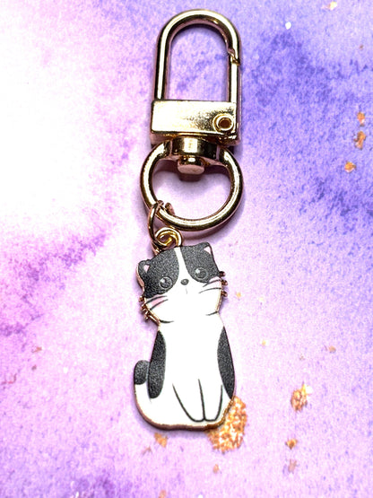 Darling Cats Purse Charms Bag Charms Keychain Charms Zipper Pulls Colorful Cat Accessories Gift for Cat Lovers Feline gifts