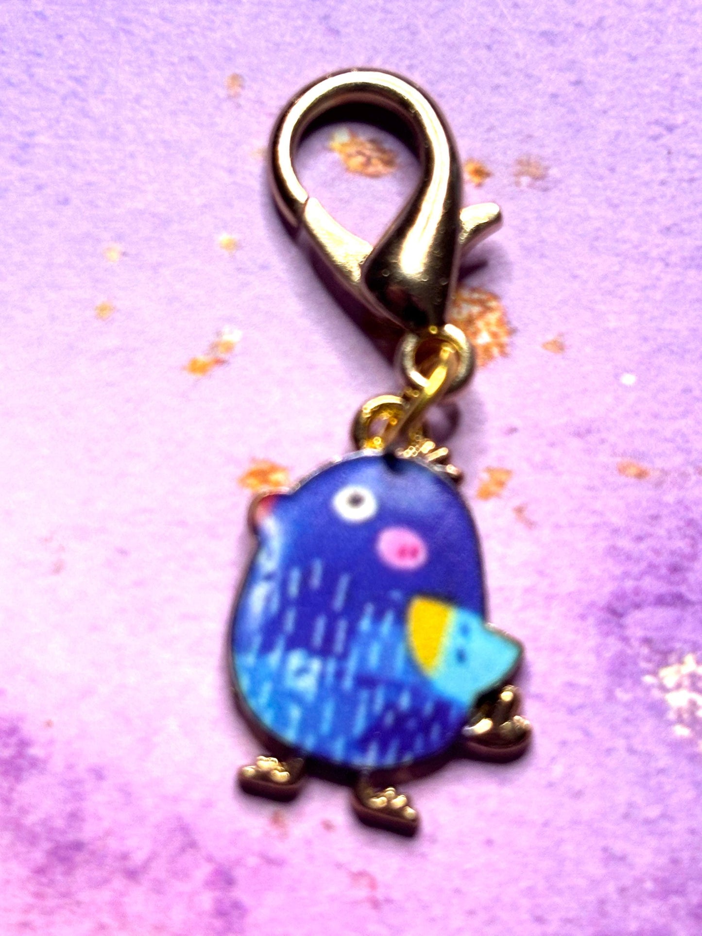 Little Chick Purse Charm Enamel Chick Bag Charm Cute Chick Keychain Zipper Pull Colorful Chick Gift Gold Lobster Clasp Chicken Lovers Farm