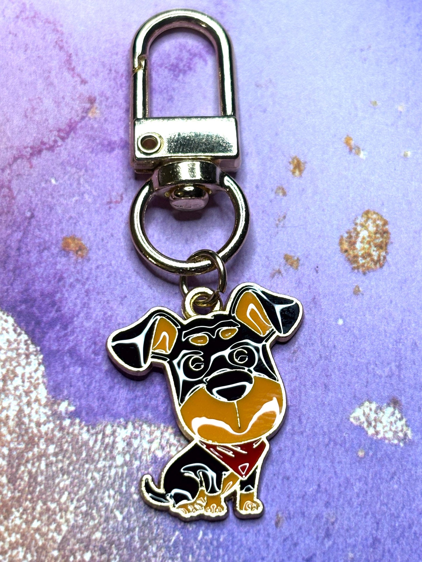 Cute Dog Purse Charms Bag Charms Keychain Charms Zipper Pulls Colorful Dog Accessories Gift for Dog Lovers