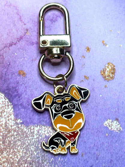 Cute Dog Purse Charms Bag Charms Keychain Charms Zipper Pulls Colorful Dog Accessories Gift for Dog Lovers
