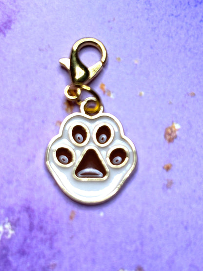 Paw Print Purse Charms Bag Charms Keychain Charms Zipper Pulls Colorful Pet Accessories Gift for Animal Lovers Cat Lovers, Dog Lovers Pets