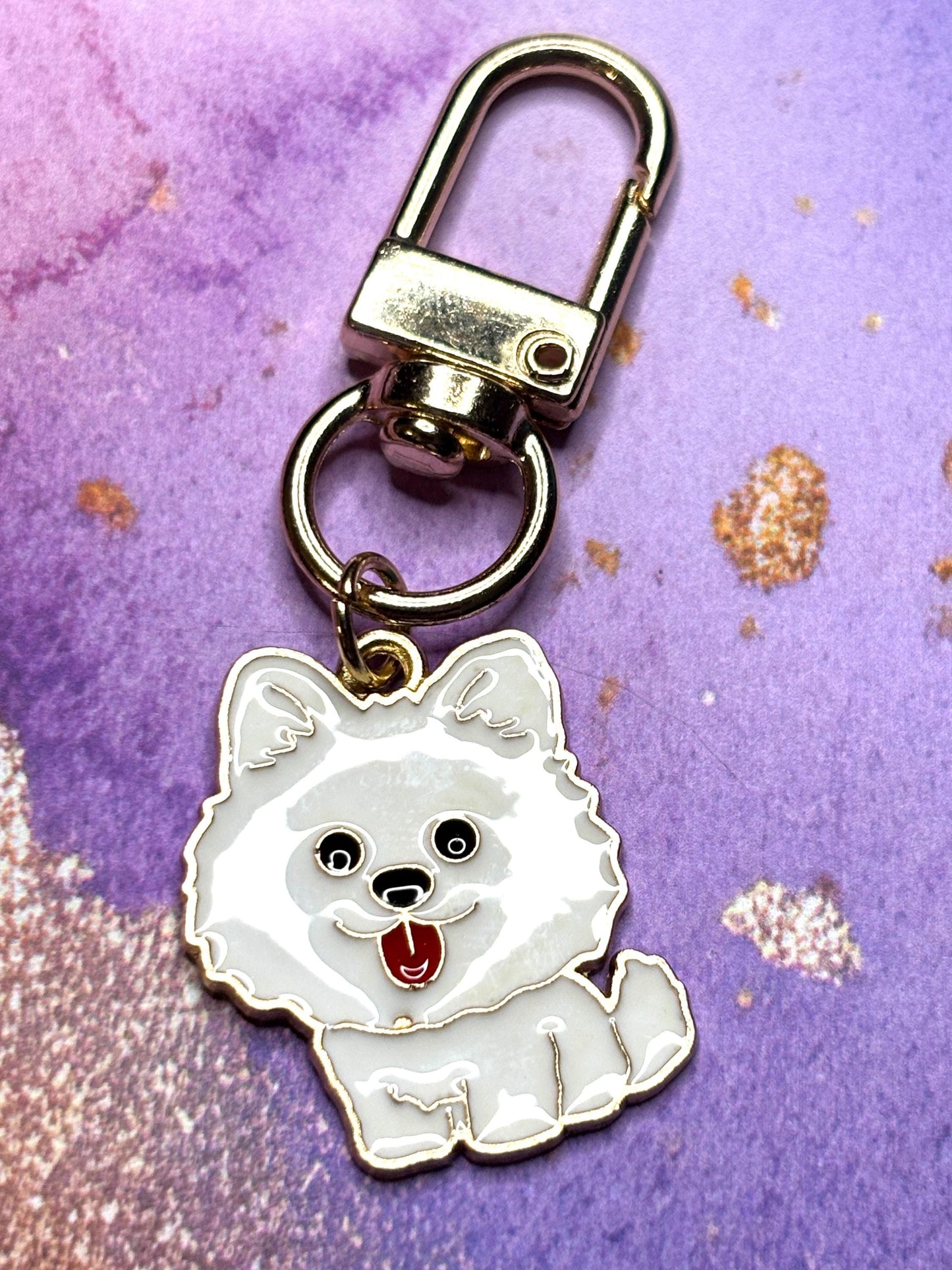 Cute Dog Purse Charms Bag Charms Keychain Charms Zipper Pulls Colorful Dog Accessories Gift for Dog Lovers