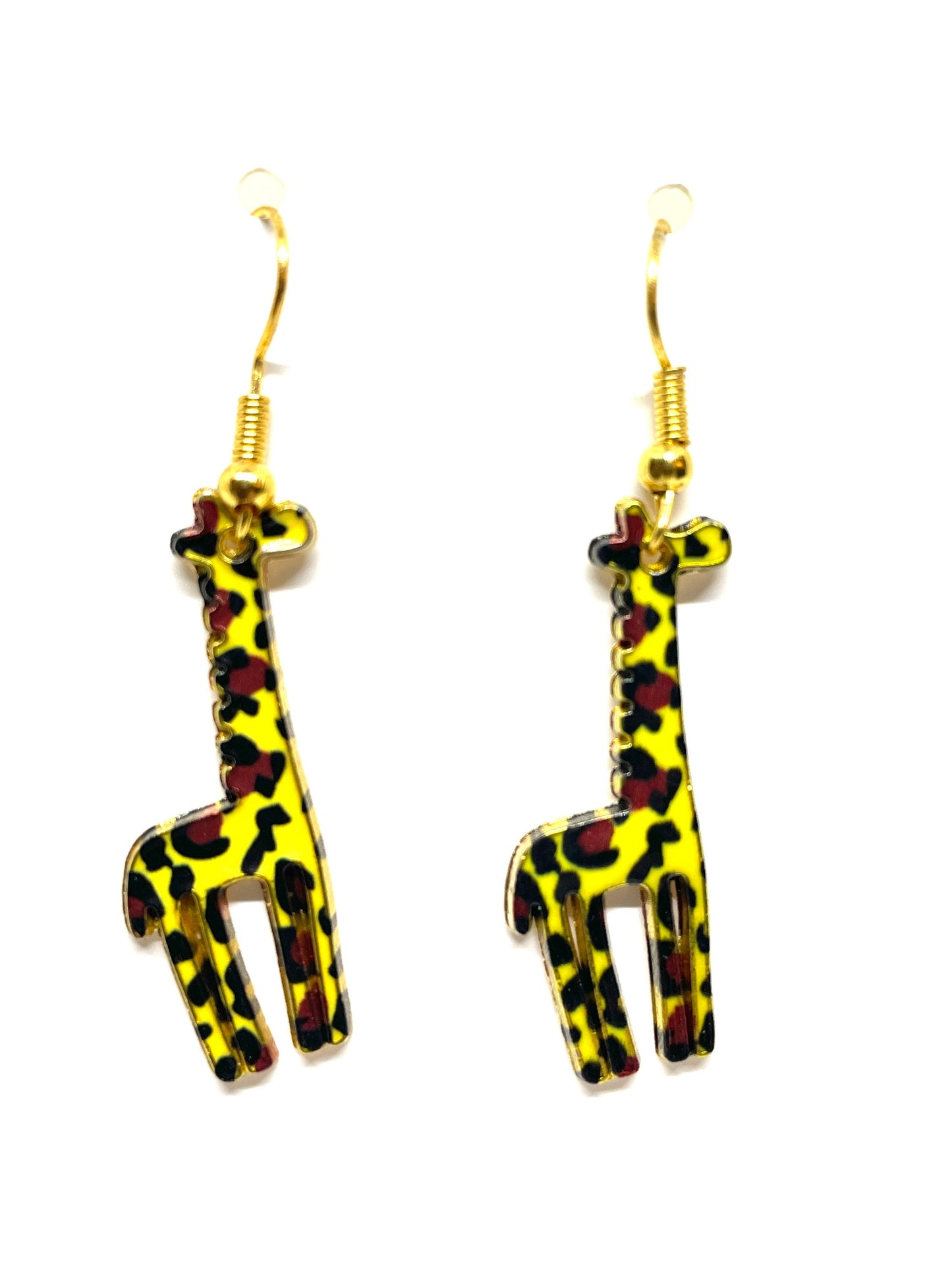 Giraffe Earrings, Stylish Giraffe Earrings, Colorful Giraffe Earrings, Giraffe Jewelry, Wildlife Themed Jewelry, Gift for Her, Christmas