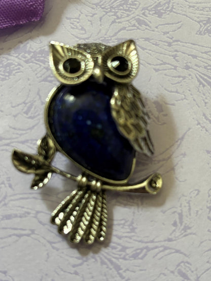 Statement Stone and Silver Owl Pendants Natural Gemstone Necklace with Leather Cord Silver Plated Accents Unique Gift for Owl Lovers