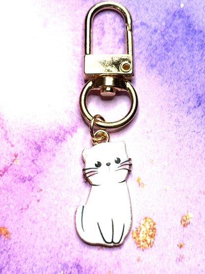 Darling Cats Purse Charms Bag Charms Keychain Charms Zipper Pulls Colorful Cat Accessories Gift for Cat Lovers Feline gifts